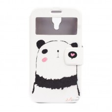 Чехол-книжка для Samsung Galaxy S4 "Грустная панда", с окошком, GView