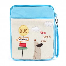 Сумка-чехол для iPad и планшета Sing One's Way, с собачкой, голубой