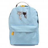 Рюкзак с принтом кошек 55351, холст, голубой