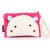 Сумочка-кошелек Мордочка медвежонка в японском стиле, 17х11 см, розовый