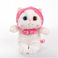 Мягкая игрушка - кошка в косынке, 22 см, белая