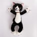Мягкая игрушка - Сердитый кот, 36 см, черно-белый
