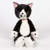 Мягкая игрушка - Сердитый кот, 36 см, черно-белый