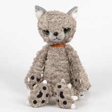 Мягкая игрушка - Сердитый кот, 36 см, серый