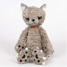 Мягкая игрушка - Сердитый кот, 36 см, серый