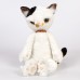 Мягкая игрушка - Сердитый кот, 36 см, белый